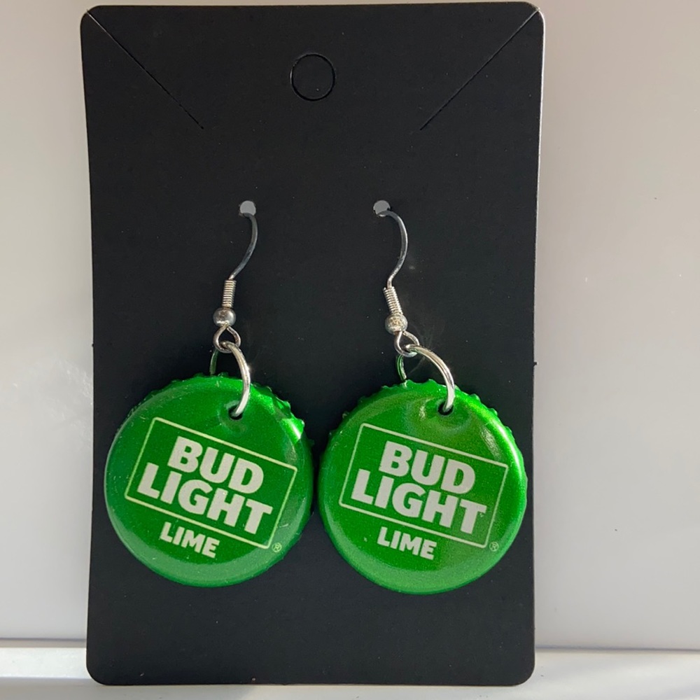 Bud light lime dangle earrings